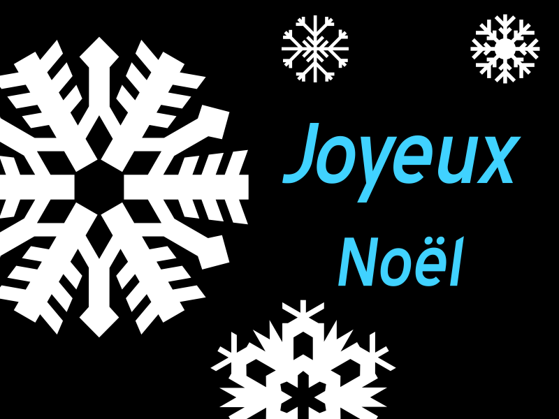 Joyeux Noël - flocons de neige